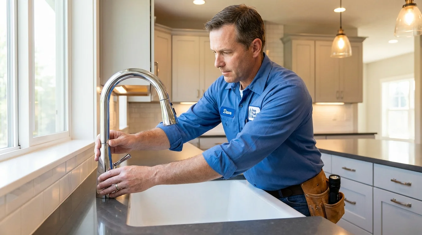 Kitchen faucet installation by Johns Plumbing LLC in Medicine Lodge