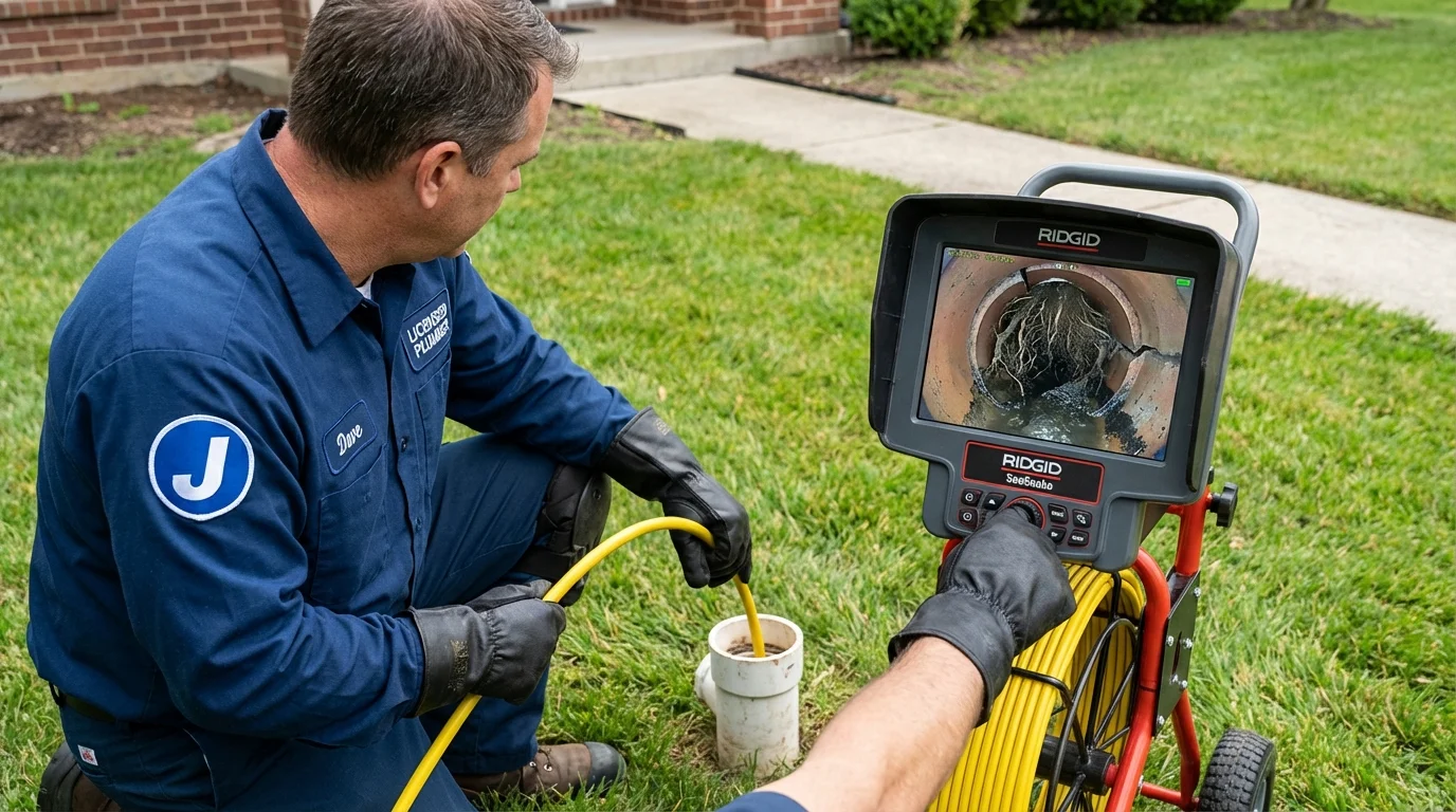Sewer camera inspection being performed by Johns Plumbing LLC in Medicine Lodge